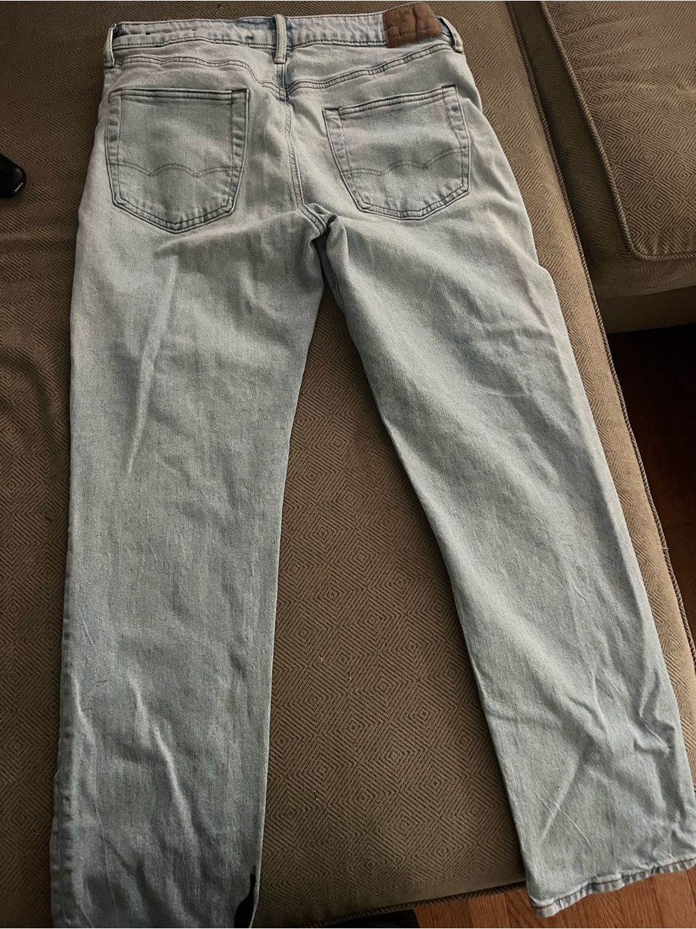 Light Wash Athletic Straight Leg Jeans